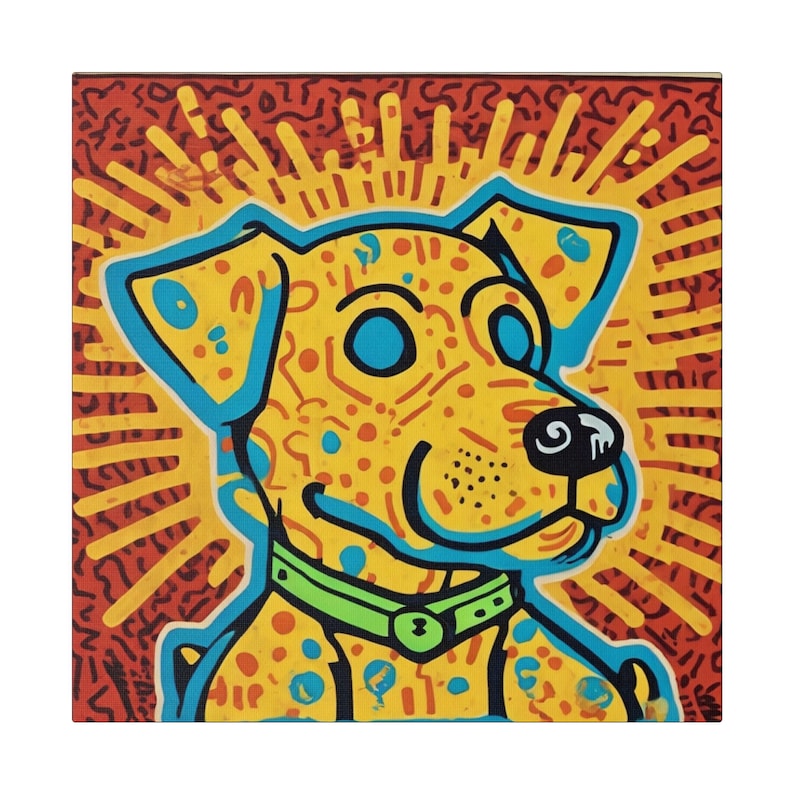 Dog in the Style of Keith Haring Matte Canvas, Stretched, 0.75" image 7