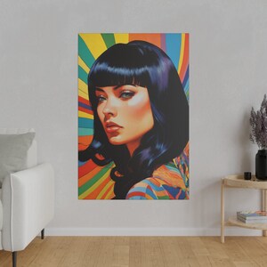Pretty Lady Abstract Background Matte Canvas, Stretched, 0.75&quot;