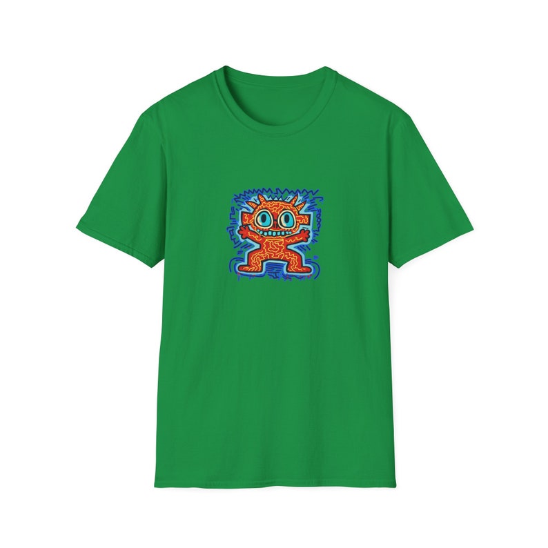 Camiseta con el dibujo de un monstruo al estilo de Keith Haring imagen 9