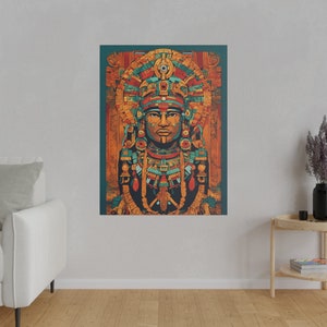 Beautiful Mayan Art Matte Canvas, Stretched, 0.75&quot;