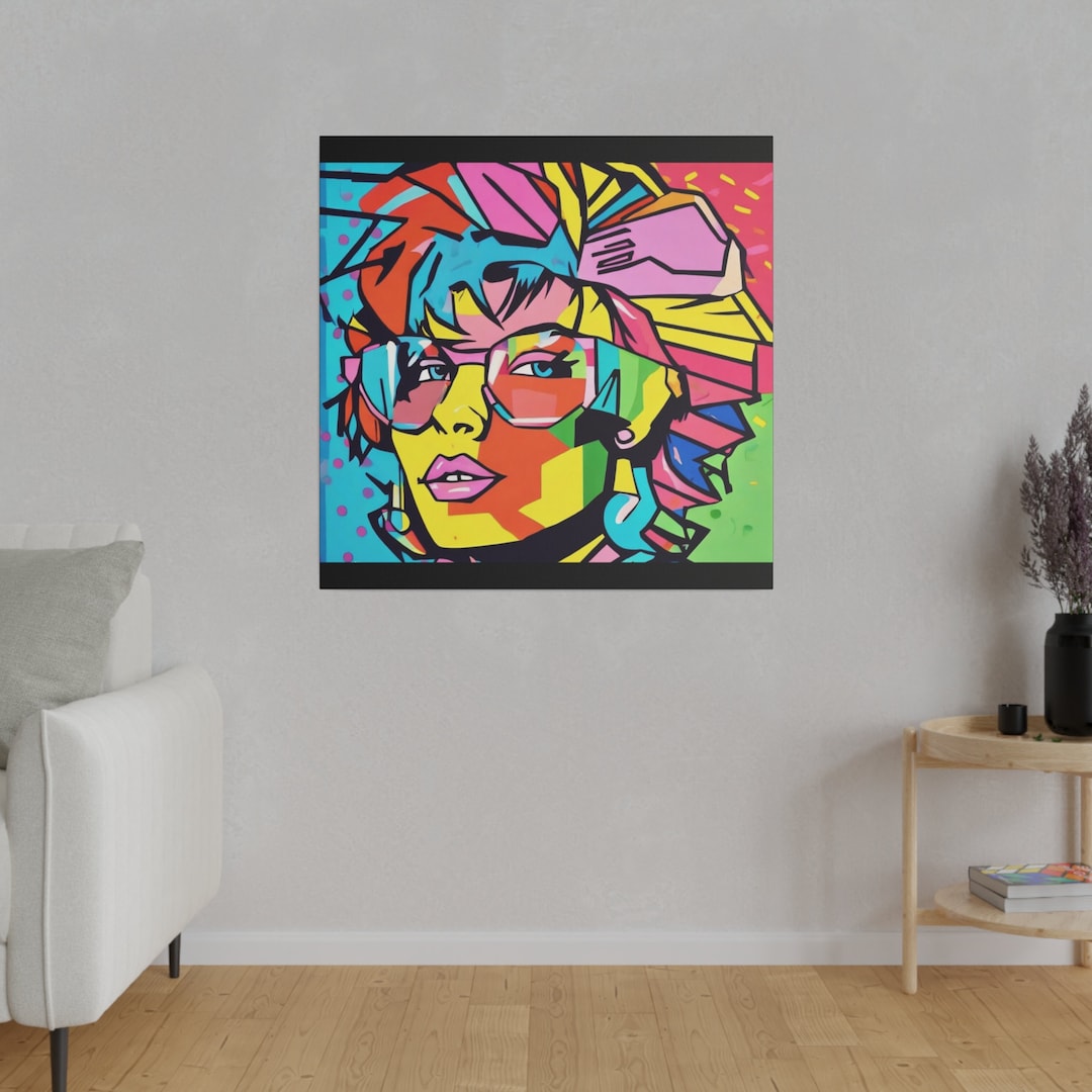 80s Woman Pop ART Matte Canvas, Stretched, 0.75