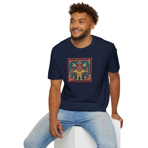 Camiseta con el dios maya al estilo de Keith Haring imagen 5