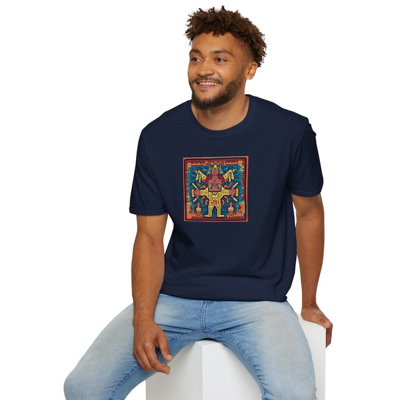 Camiseta con el dios maya al estilo de Keith Haring imagen 5