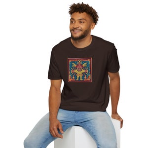 Camiseta con el dios maya al estilo de Keith Haring imagen 2