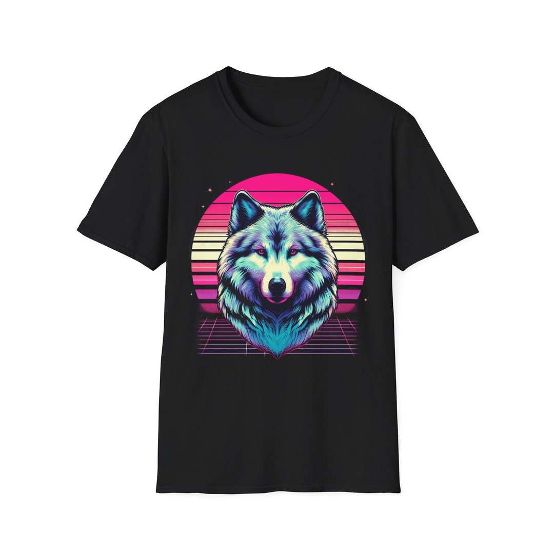 Retro Wolf Shirt - Etsy