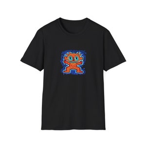 Camiseta con el dibujo de un monstruo al estilo de Keith Haring imagen 1