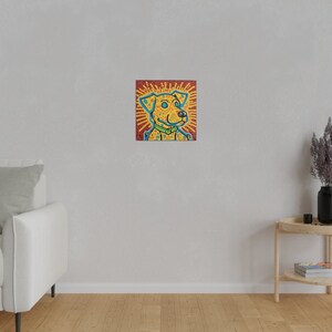 Dog in the Style of Keith Haring Matte Canvas, Stretched, 0.75" image 2