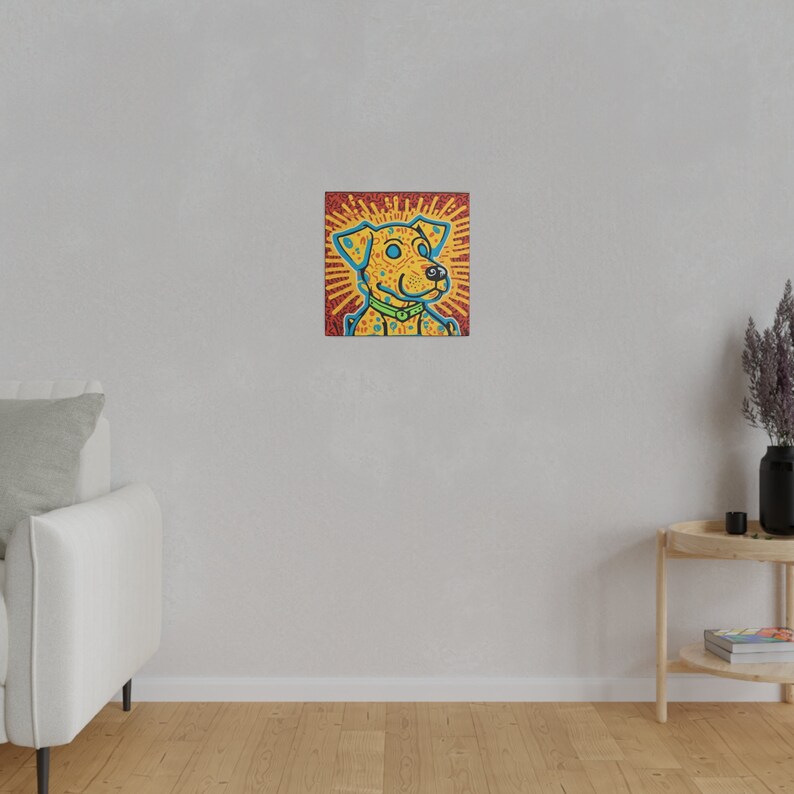 Dog in the Style of Keith Haring Matte Canvas, Stretched, 0.75" image 2