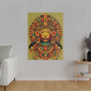Beautiful Mayan Art Matte Canvas, Stretched, 0.75&quot;