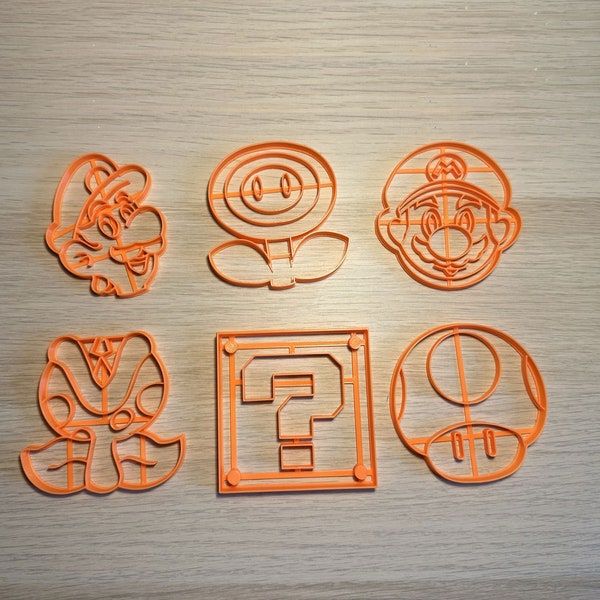 thumbnail image 2 of Mario Themed Cookie Cutter Set - Luigi, Peach, Bowser, Toad Shapes - Plastic 2 of 5