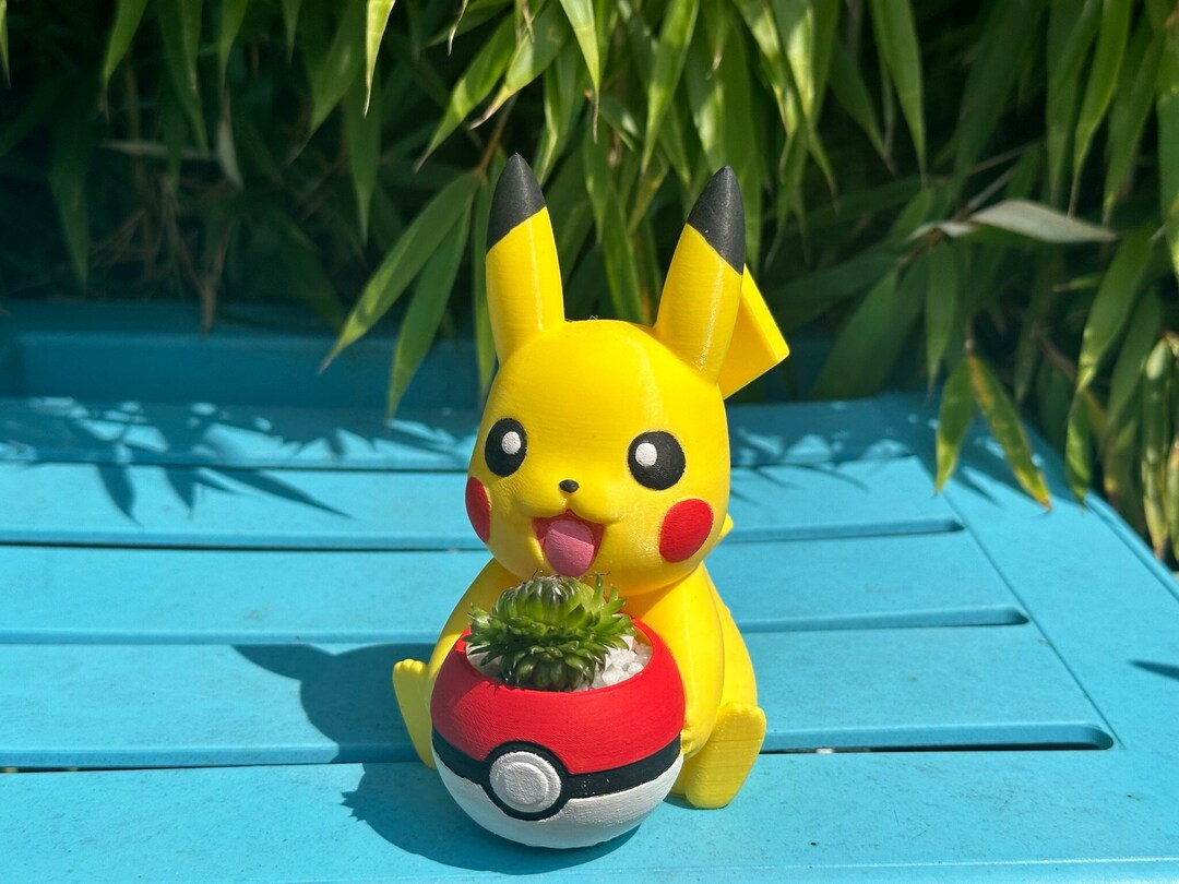 Pikachu Flower Pot Pokemon Pikachu Plant Etsy