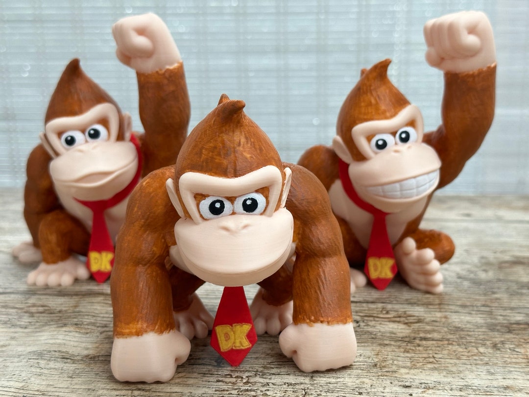 Donkey Kong Figurine the King of the Jungle Enters Your Collection Etsy