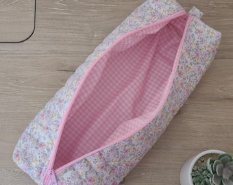 Quilted Hair Tool Organizer: Large Travel Bag for Curling Iron & Dryer
