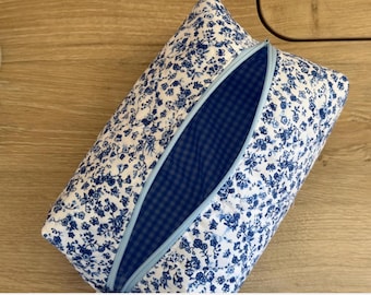 Floral Cotton Toiletry Bag: Makeup Organizer pouch
