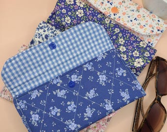 Floral Quilted Sunglasses Case: Handmade Protective Eyewear Accessory