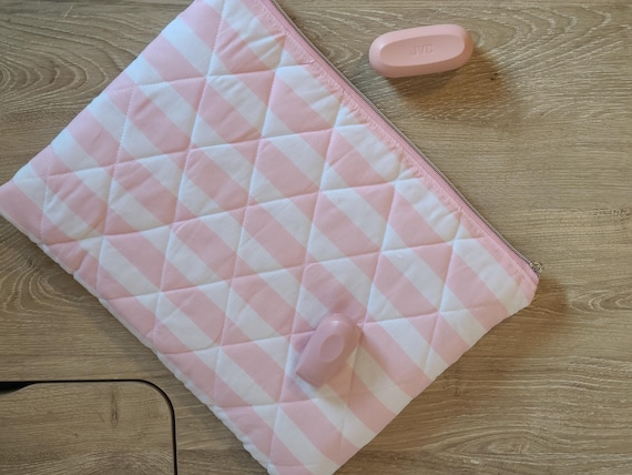 Quilted Cotton Laptop Sleeve, Padded MacBook Case