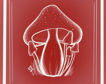 Vintage Mushroom Art Print