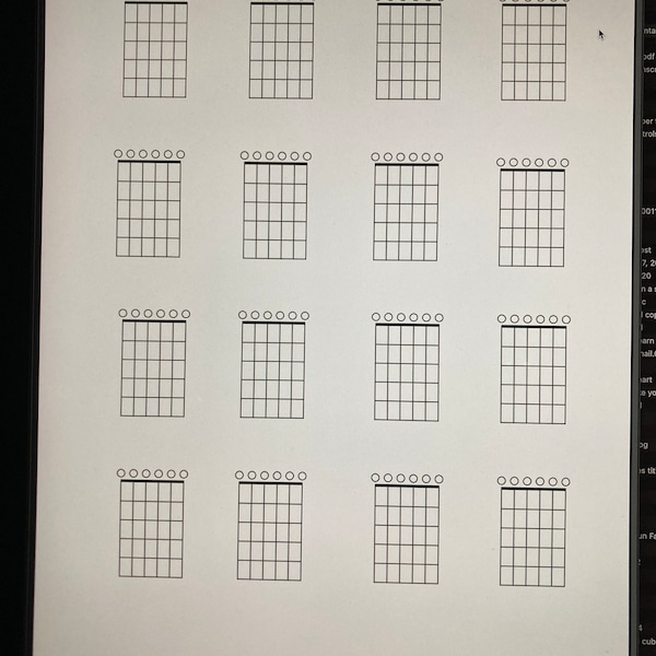 Guitar Chord Chart printable