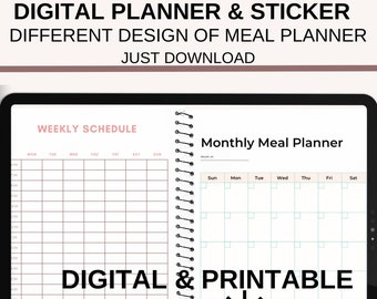 Digital Planner, Goodnotes, Meal Planner, iPad Planner, Notability Planner, Dated Digital Planner, 2023 Digital Planner, Daily Planner