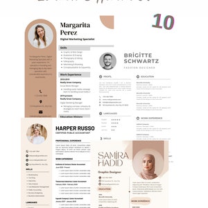 Modern Resume Template, Professional Creative CV Template Word, Canva Template, Best Resume Design with Photo, Instant Download 2023