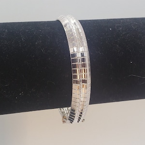 Vintage Milor 925 Italian Silver Cubetto Bracelet Signed Designer Milor