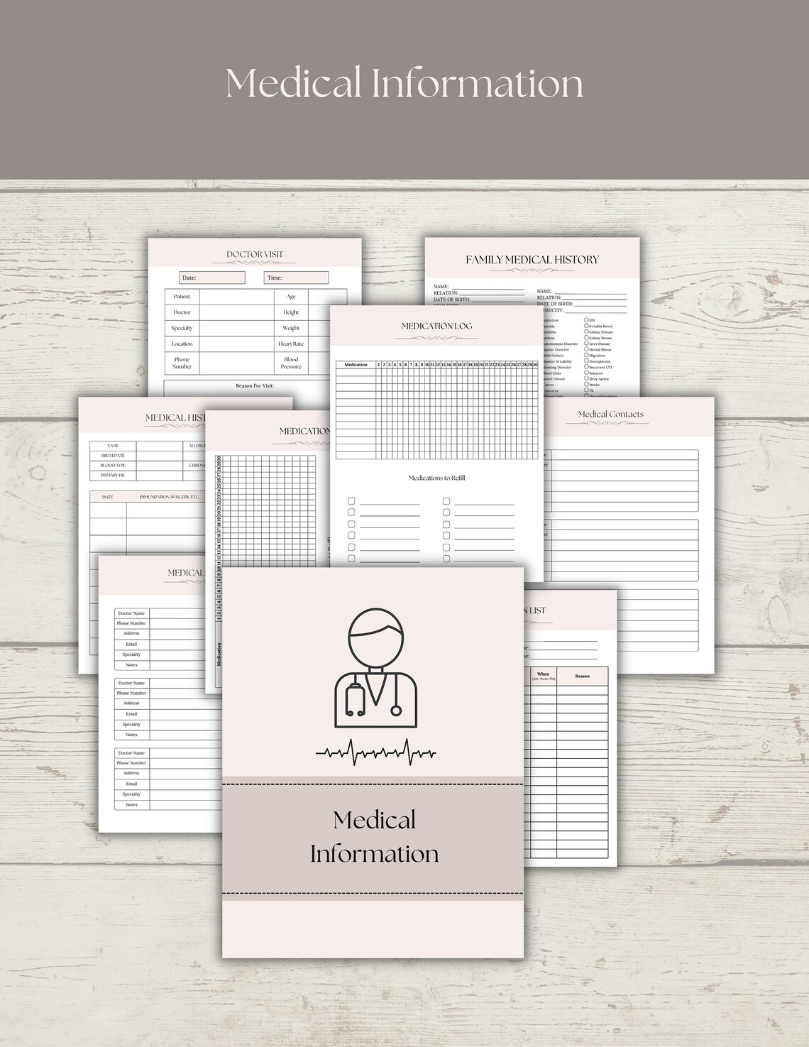 Printable Home Management Binder Household Management Pink Digital Life ...