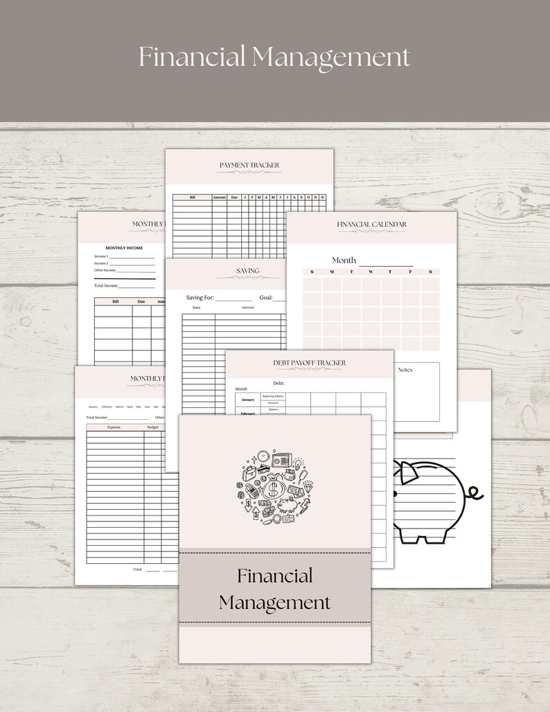 Printable Home Management Binder Household Management Pink Digital Life ...
