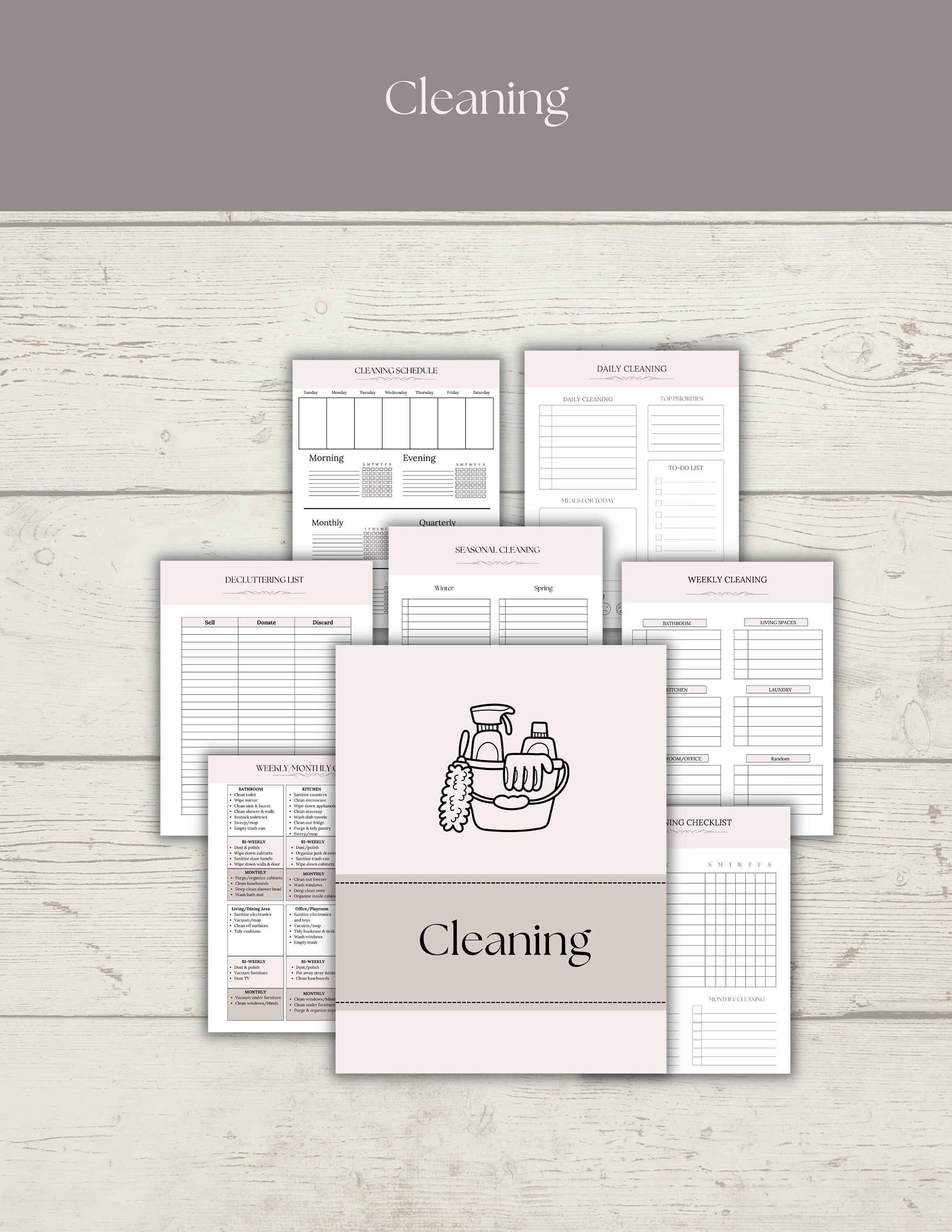 Printable Home Management Binder Household Management Pink Digital Life ...