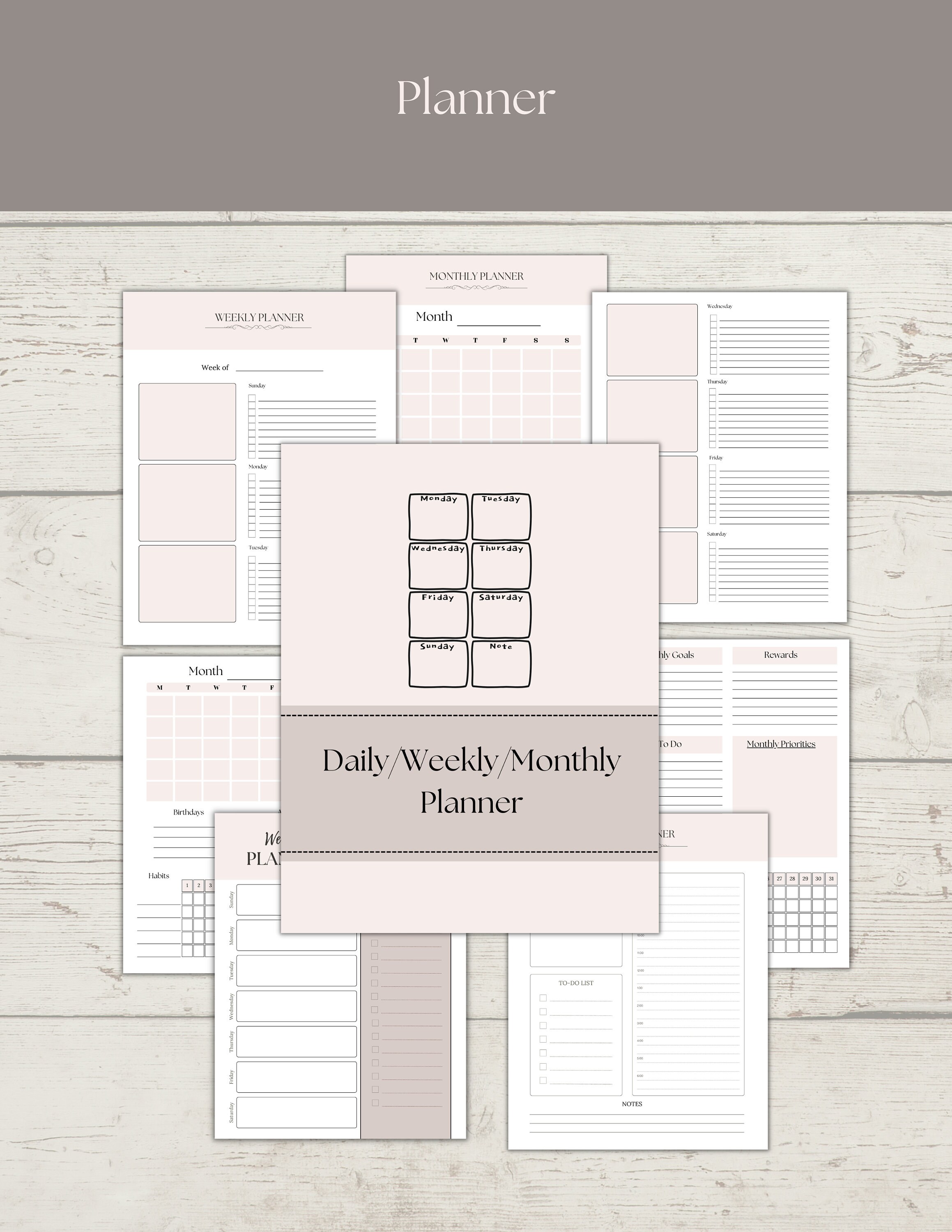 Printable Home Management Binder Household Management Pink Digital Life ...