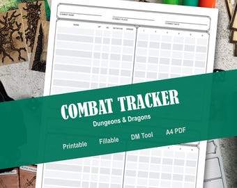 D&D 5e Combat Tracker | Dungeons and Dragons DM Helper (Printable PDF)