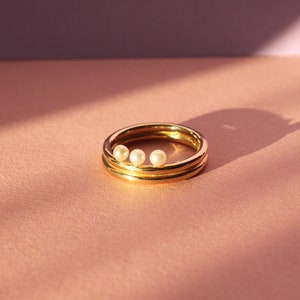 Trio Cultured Pearls Ring