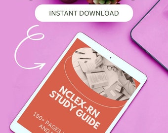 NCLEX RN Study Guide Over 150+ Pages UWorld High Yield Mark K | Pass the Nclex | Digital Download
