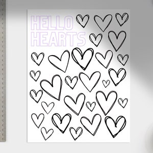 Disegno di cuori da colorare, foglio di lavoro da tracciare, disegno da colorare, forme, San Valentino, I Love You