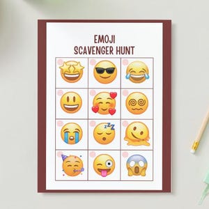 Emoji Scavenger Hunt | Emoji Activity for Kids | Digital Download