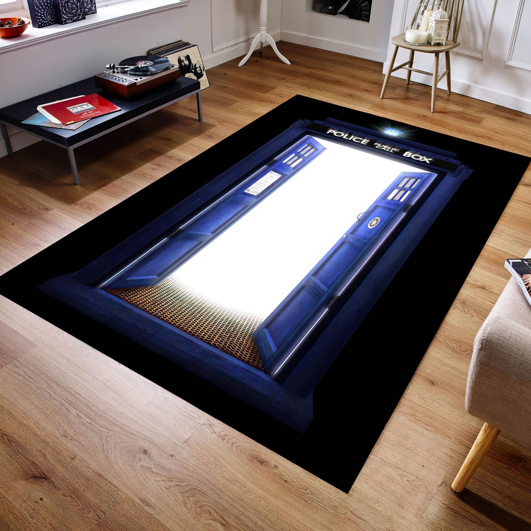 Police Box Rug Doctor Who Rug Police Fantastic Rug Magic Etsy