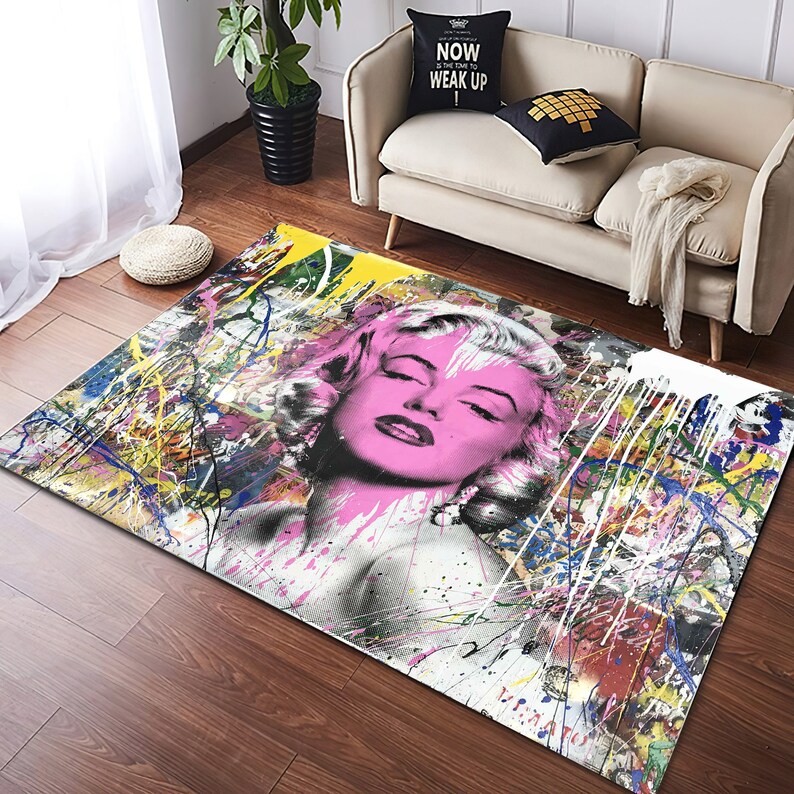 Marilyn Monroe Carpet Aesthetic Rug for Home Decoration Etsy