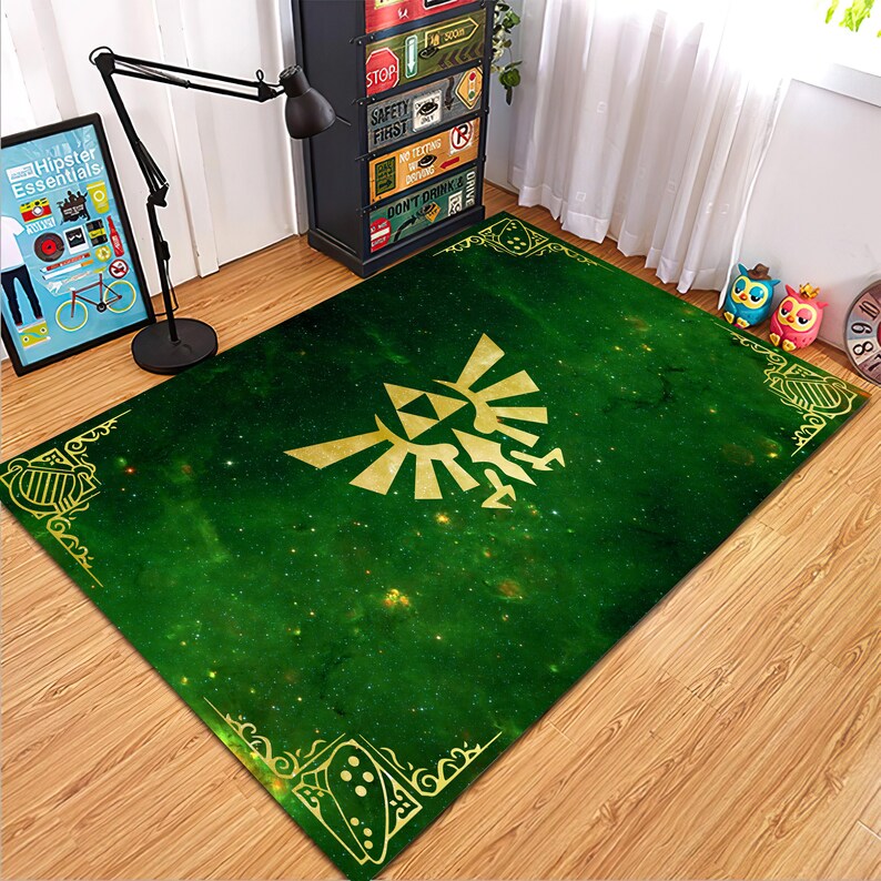Zelda Rug Legend of Zelda Carpet for Game Room Fan Décor Etsy
