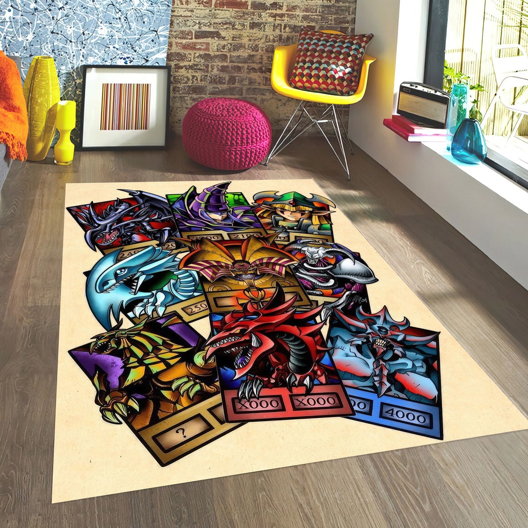 Yugioh Carpet Dragon Rug Blue Eyes Rug White Dragon Rug Etsy