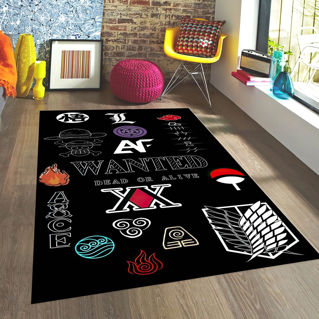 Wanted Logo Rug Wanted Symbol Carpet Wanted by Police Etsy