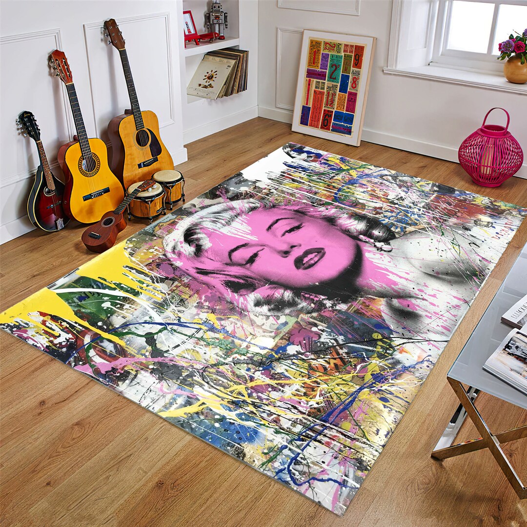 Marilyn Monroe Carpet Aesthetic Rug for Home Decoration Etsy