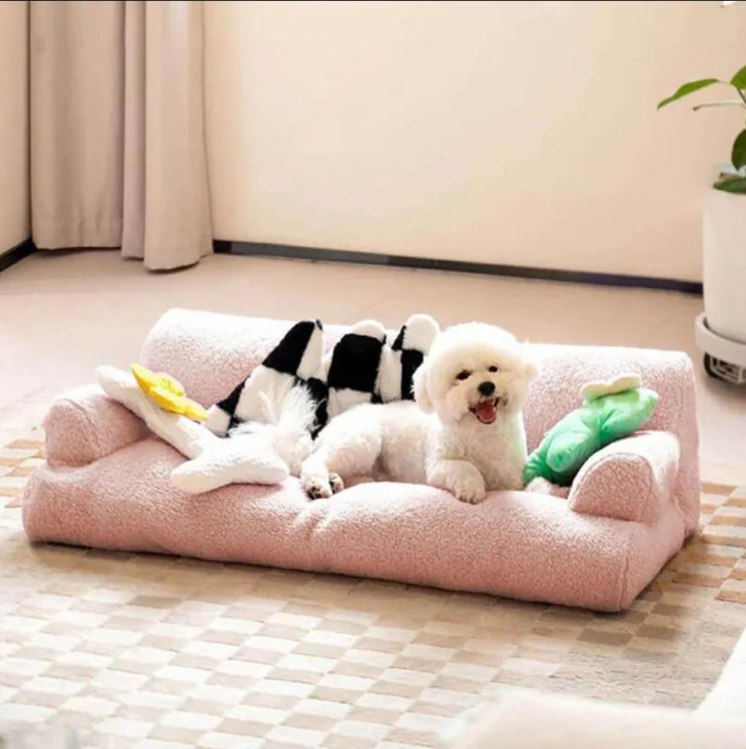 Pink Mate Pet Sofa Bed for Dogs and Cats, Cute Cat & Dog Sofa Bed, Soft