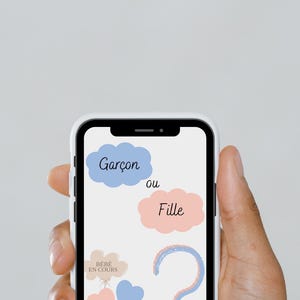 Vidéo gender reveal - annonce fille ou garçon - révélation de genre bébé grossesse annonce de bébé numérique