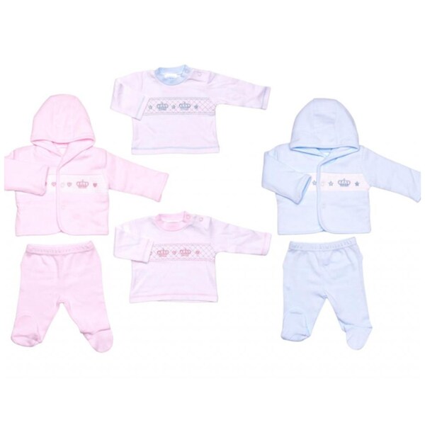 Preemie Premature Tiny baby veste, haut et bas ensemble tenue 3-5lbs 5-8 livres brodés