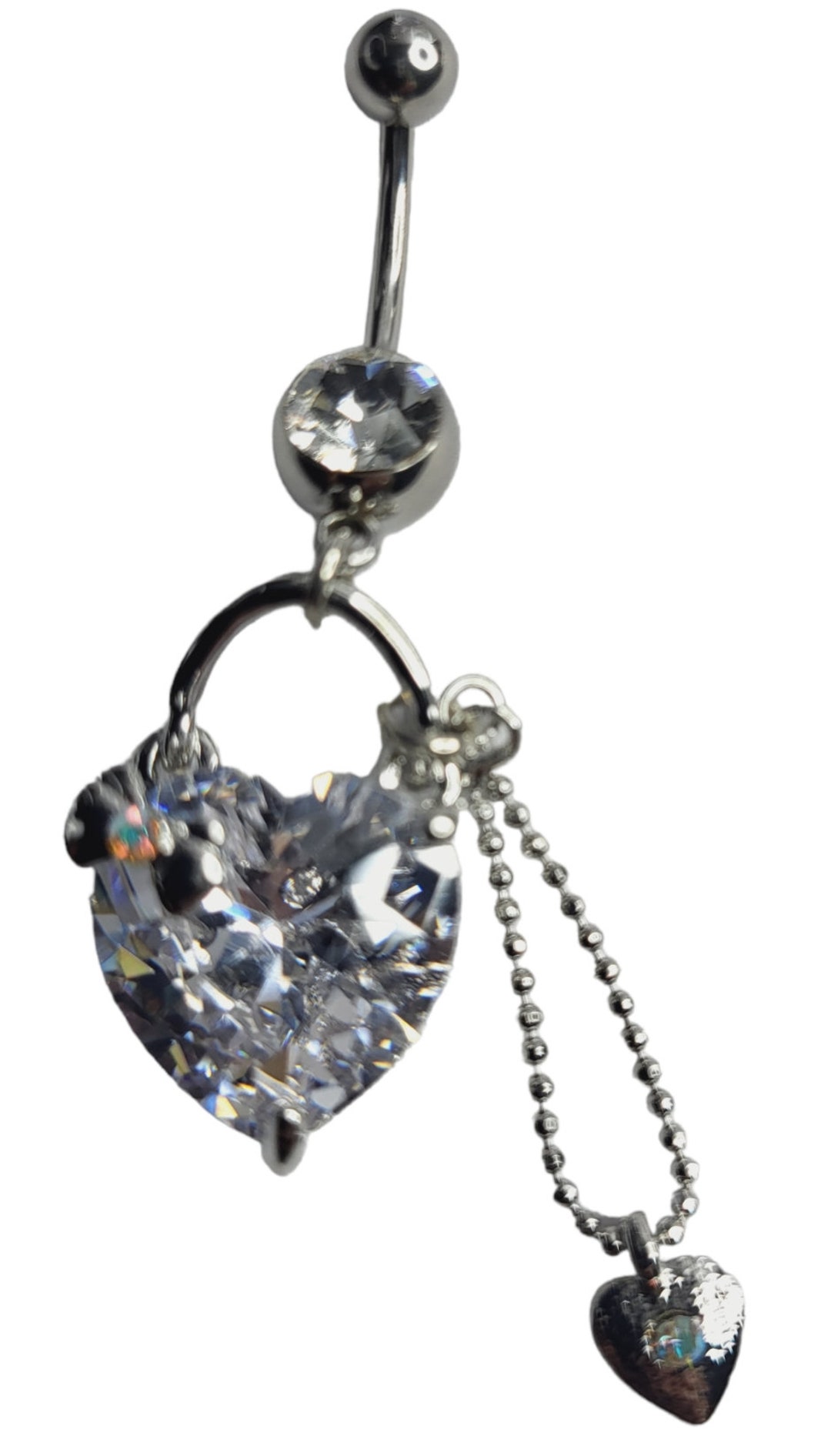 Handmade Heart Lock Belly Buttons, Love Belly Rings for Ladies, Body Piercing Jewellary Gift for