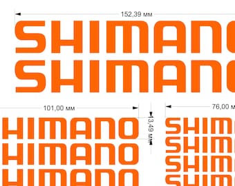 SHIMANO Logo Vinyl Stickers Set - Multiple Sizes, Waterproof Bike Sticker, Bicycle Repair Replacement Decals, Cycling Accessories