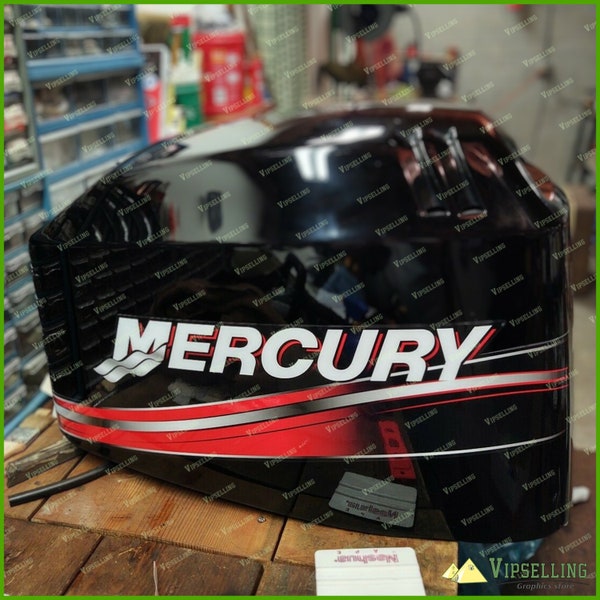 Mercury Elpto 50HP Outboard Motor Decals Stickers Set
