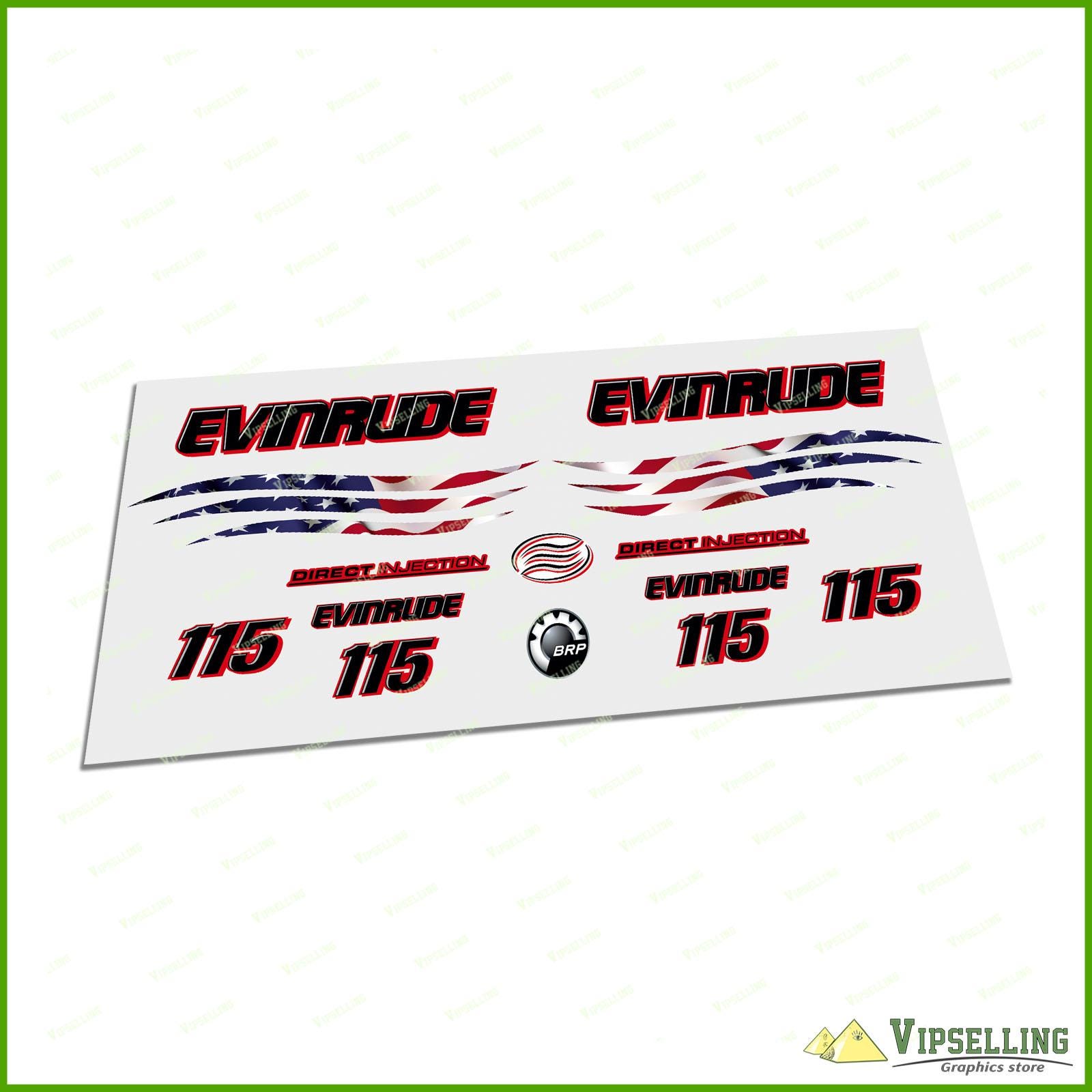 Evinrude 40HP E-tec Outboard Decal Kit