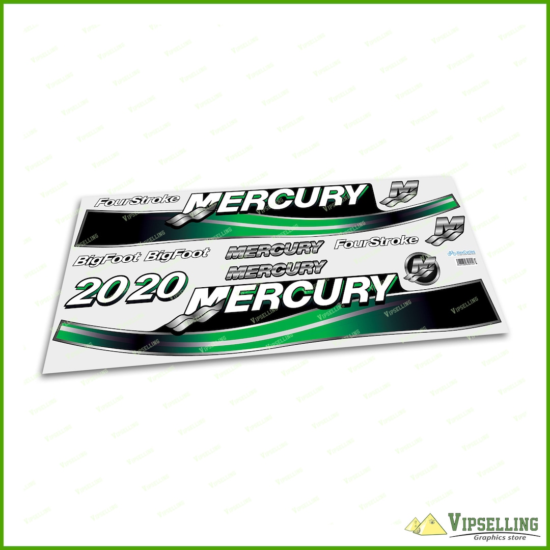Mercury Bigfoot Fourstroke 4 Stroke 20HP Outboard Motor Custom Green ...