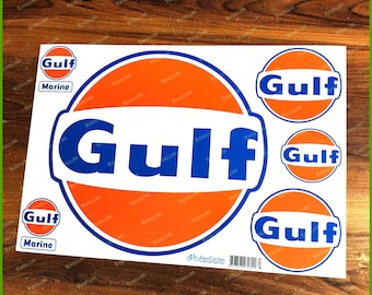 Gulf Logo Sponsors Racing Oil Car Bike Vinyl Stickers Decals High Quality Cute