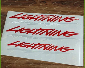 Lightning Red Side Vinyl Reflective Decal Stickers Kit for Cars Trucks SUVs F-150